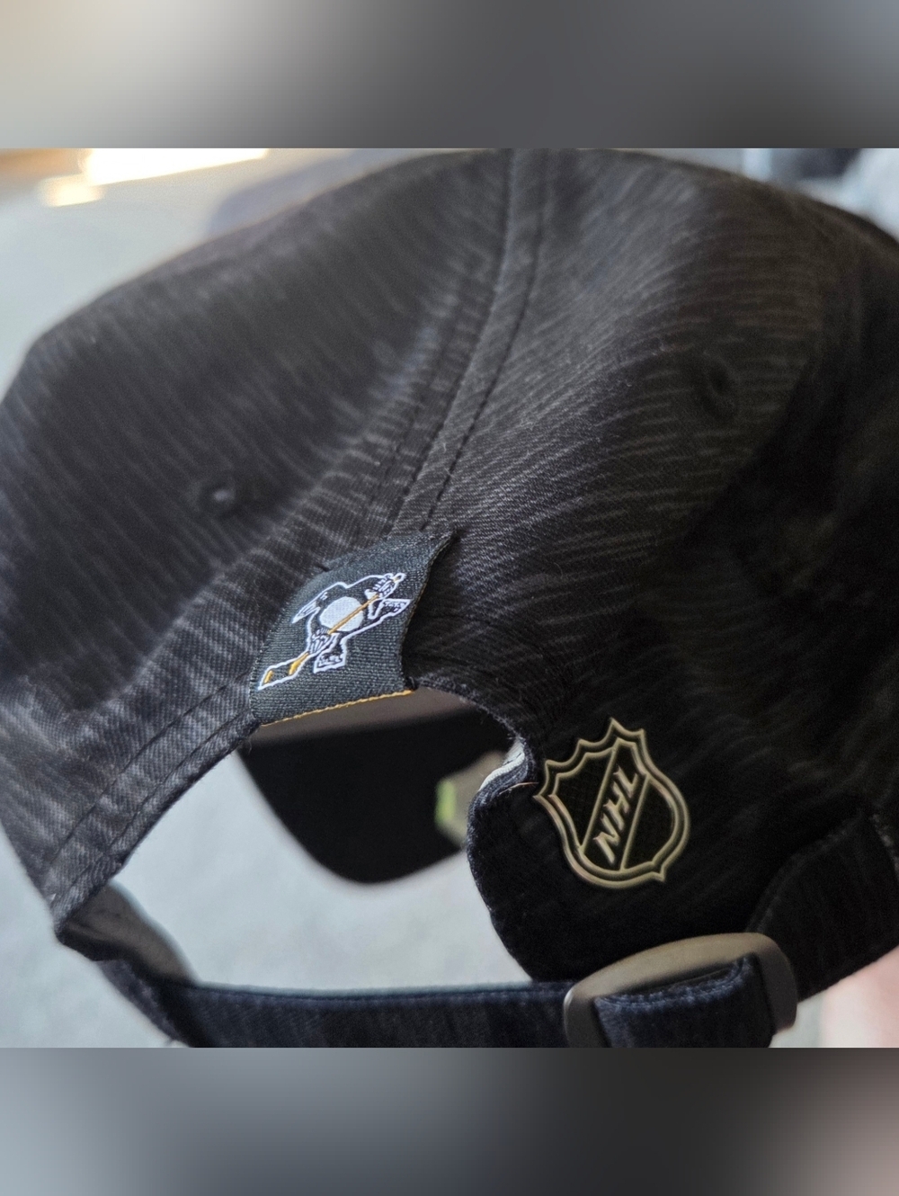 Pittsburgh Penguins Fanatics Authentic Pro Road Adjustable Hat Black New! - Picture 4 of 7